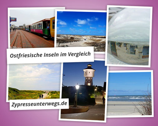 Ostfriesische Inseln im Vergleich