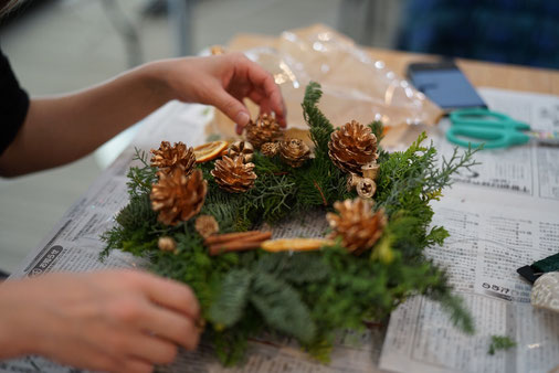 クリスマスリース ワークショップ