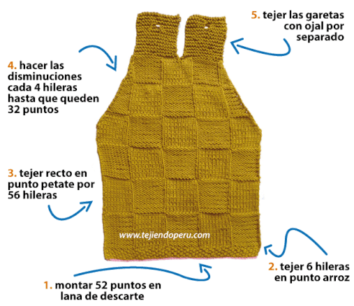 bolso para comprar pan tejido en dos agujas o palitos