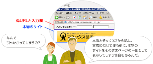 フィッシング詐欺などにご注意