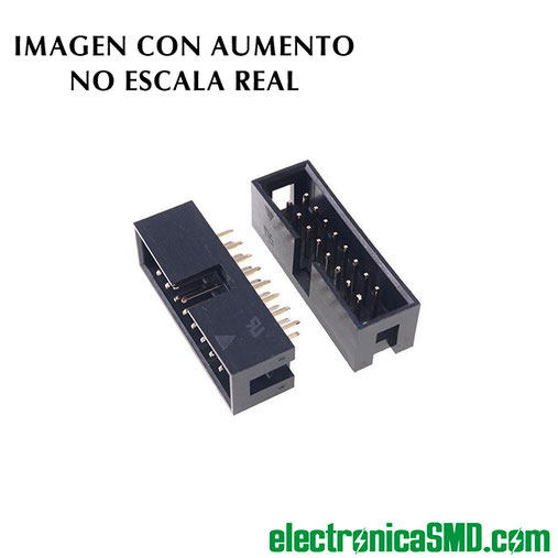 conector idc 16 pines macho pcb tht guatemala, conectores idc, guatemala, electronica, conector para cable plano
