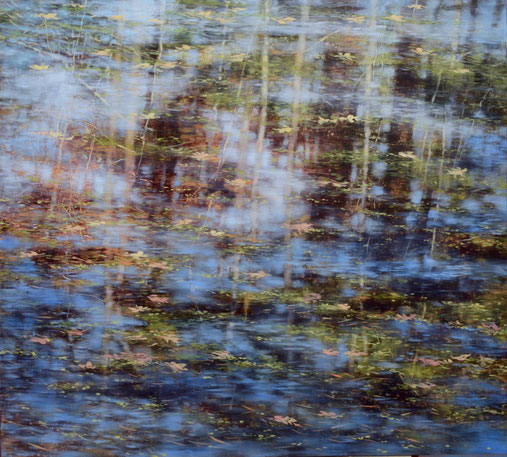Teri Malo, "April Comes, April Goes," 2019, oil on panel, 36 x 40 inches, $7,000