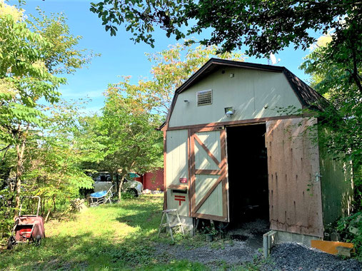 開拓整備の拠点として自作した作業小屋