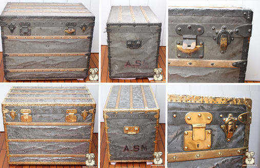 LOT 41 : Malle courrier zinc Louis Vuitton Prix adjugé : 88 200 EUR