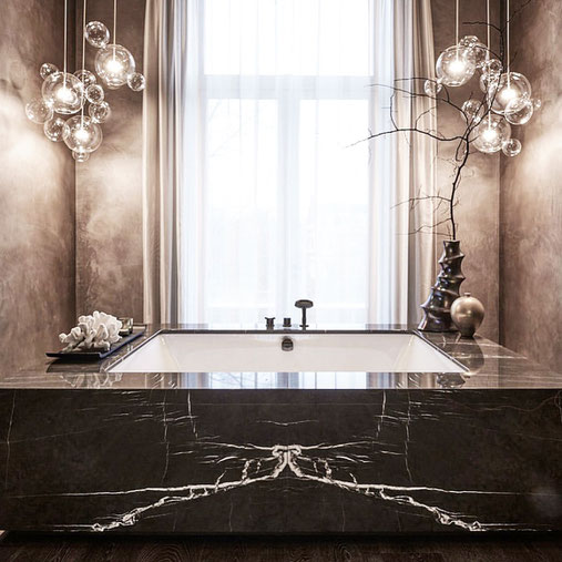 Grafite marble luxury bathroom