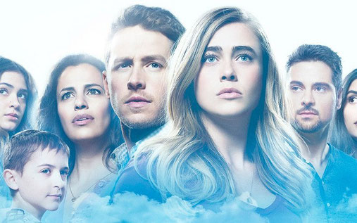 Image of characters looking concerned, from NBC's show Manifest.  