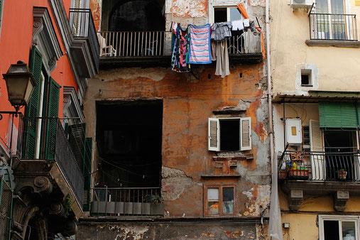 The Old Town of Naples, run-down and dirty