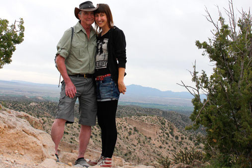 Hiking Tent Rocks National Monument, New Mexico, USA
