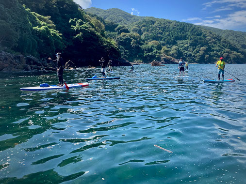 SUP paddling on Yashiro Beach.