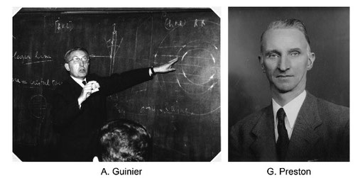 図 8 Guinier 教授の講義風景(左)と退職前の Preston 教授(右)(École Polytechnique の O. Hardouin Duparc 博士のご好 意により転載)