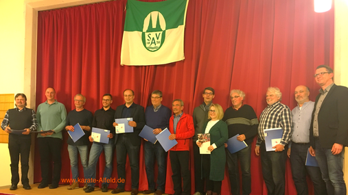Die durch den Landessportbund 2018 Geehrten der SVA (4. von links Heiko Eßlinger)
