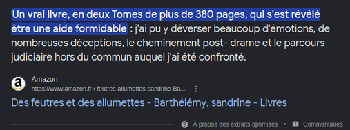 avis livre des feutres et des allumettes Google