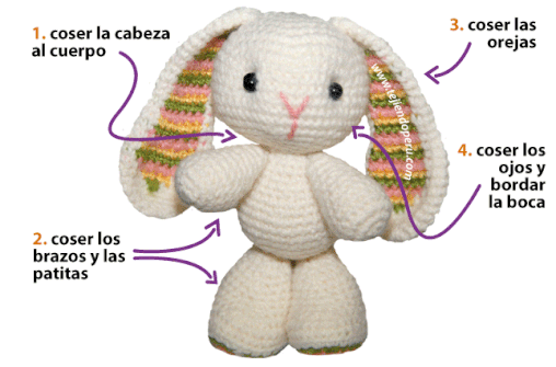 Tutorial: conejo tejido a crochet (amigurumi bunny / easter)