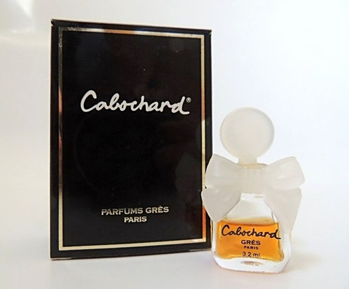 CABOCHARD - MINIATURE EAU DE PARFUM 3,2 ML - NOEUD  EN PLASTIQUE BLANC - BOÎTE DIFFERENTE DE LA PRECEDENTE