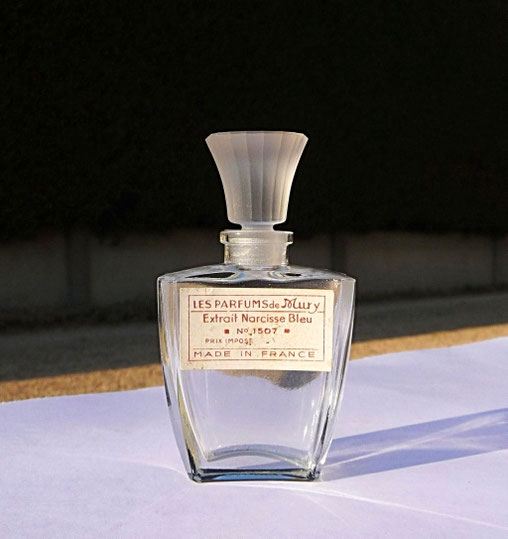 MURY : LE NARCISSE BLEU - FLACON EN VERRE AVEC BOUCHON EMERI EN VERRE