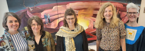 Gruppenfoto, von links: Paula Coulin, Sandra Hilleckes, Jule von Hertell, Alexandra Uhle und Judica Albrecht