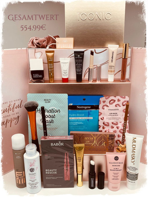 Der Inhalt des deutschen Glossybox Adventskalenders 2020