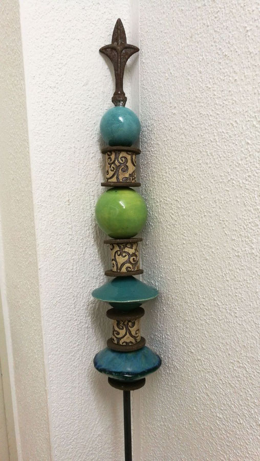 Stele Türkis Keramik Ton Töpfern