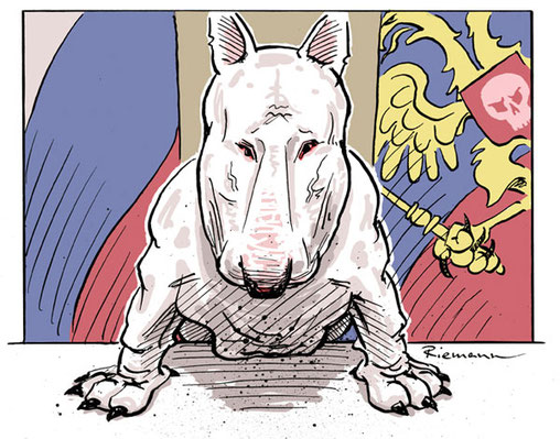 Putin Kreml Nazis Russland Ukrainekrieg bullterrier