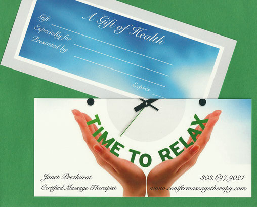 Conifer Colorado massage gift certificate