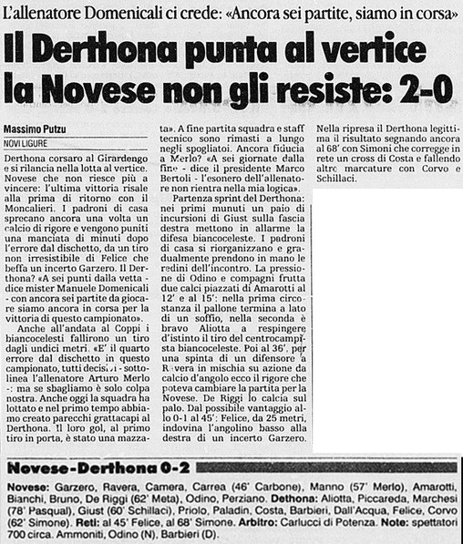 1999-00 NOVESE-DERTHONA 0-2