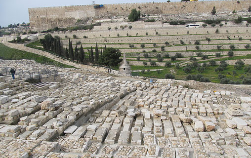 The Jewish cemetery on the slopes of Mt. of Olives 