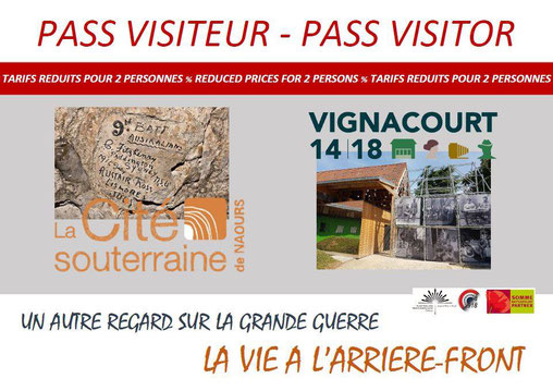 Le Pass visiteur vous permet d'avoir une réduction à Naours ou à Vignacourt