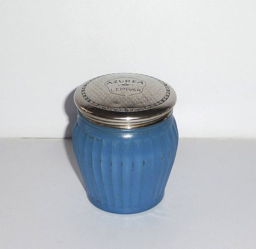 L.T. PIVER : AZUREA - POT DE CREME EN VERRE TEINTE BLEU