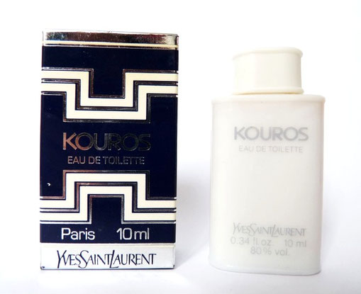 KOUROS - EAU DE TOILETTE POUR HOMME 10 ML : SERIGRAPHIE DIFFERENTE SUR LA MINIATURE