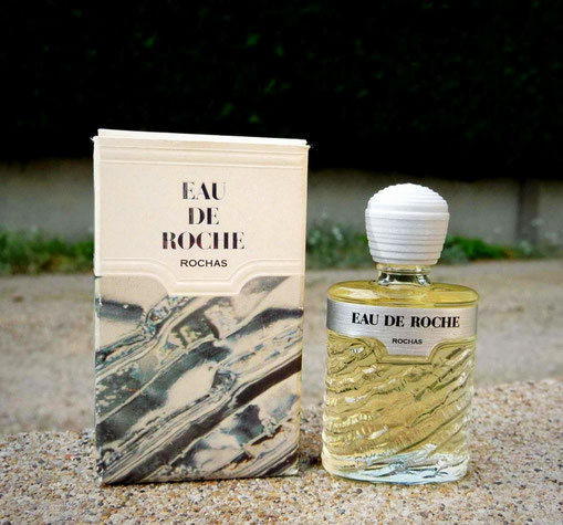 ROCHAS - EAU DE ROCHE : 1ère APPELLATION DE L'EAU DE ROCHAS - MINIATURE AVEC BOUCHON BLANC PLASTIQUE VISSE (MINIATURE ANCIENNE)