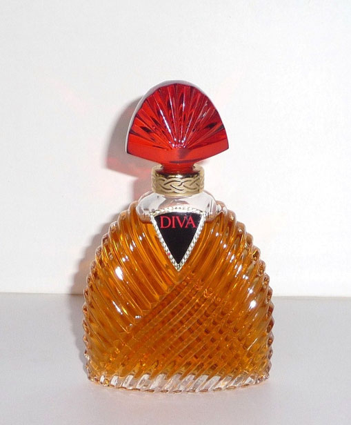 DIVA  - FLACON AVEC BOUCHON ROUGE EN VERRE