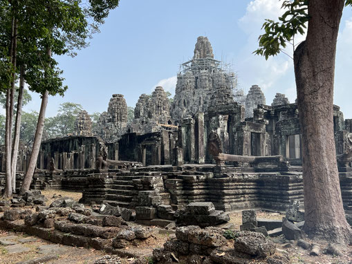 アンコールトムの中心部、バヨン寺院