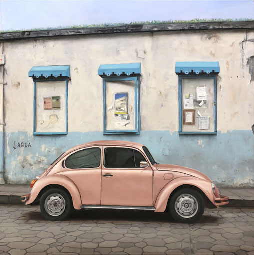 Scott Duce, "Vocho Viejo #39," 2019, oil on panel, 20 x 20 inches, $4,000