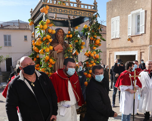 Aregno - traditionnelle Saint-Antoine aux oranges - cl. Corse-Matin 2021
