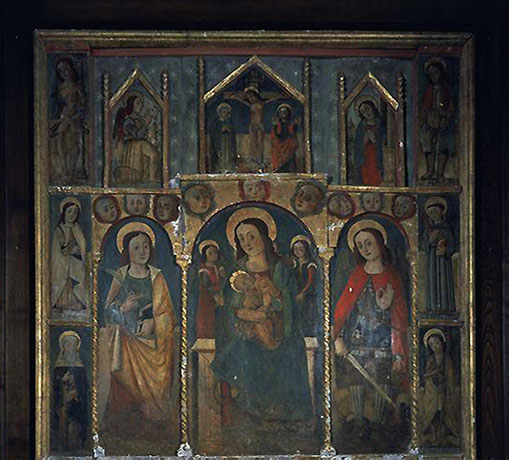 Giocatojo - Eglise San Quilico - Polyptyque de la Vierge allaitante