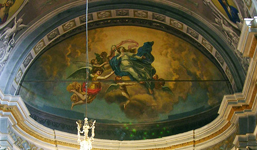 Sur la semi coupole qui couvre le choeur est figurée l'Assomption de la Vierge (Ettore Brunini Livourne 1863-Bastia 1943) - 1892