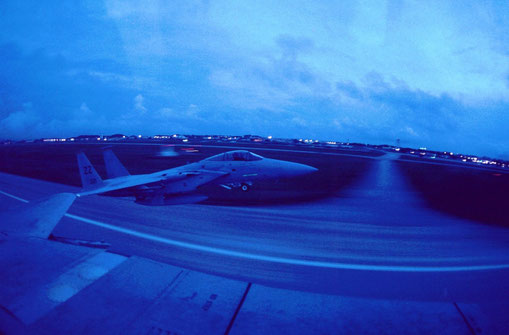 An evening takeoff at Kadena AB, Okinawa.