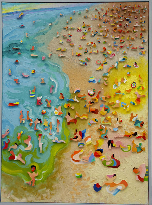 Plage médusée n°2, Format 103 X 76