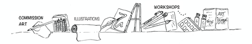 art commission  Erna Sinnige potlood en pen