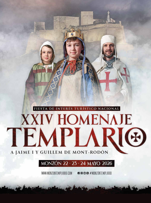 Homenaje Templario a Jaime I u Guillem de Mont-Rodon en Monzon