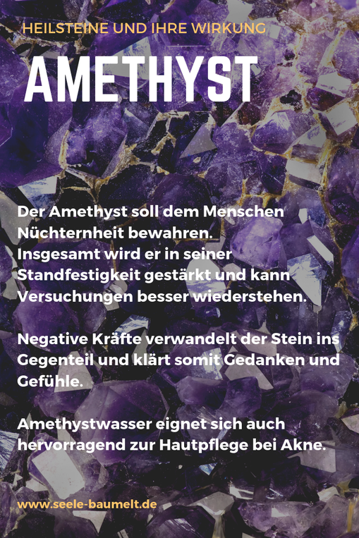 Heilwirkung von Heilsteinen: Amethyst