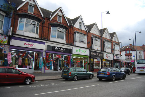 Shops on the Stratford Road 2011 - image by N Chadwick on Geograph SP0983 reusable under Creative Commons licence Attribution-ShareAlike 2.0 Generic (CC BY-SA 2.0)