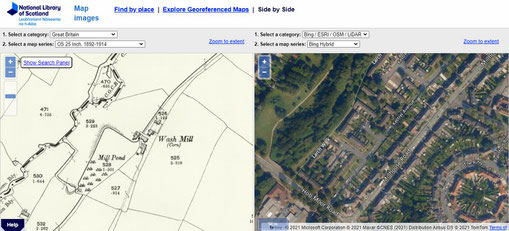 Map from The National Library of Scotland website - lefthand map 1904. Click to go to the website.