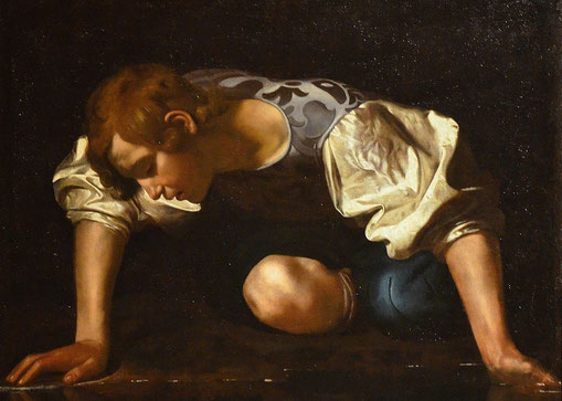 Narcisse du Caravage - huile de 1598