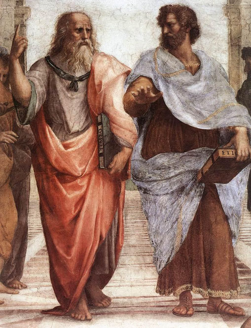 représentation de Platon et disciple