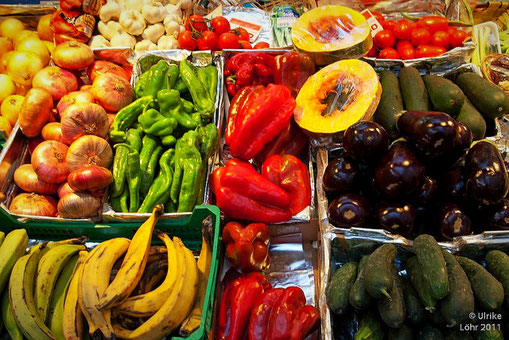 Gemüse auf dem Markt in Bilbao