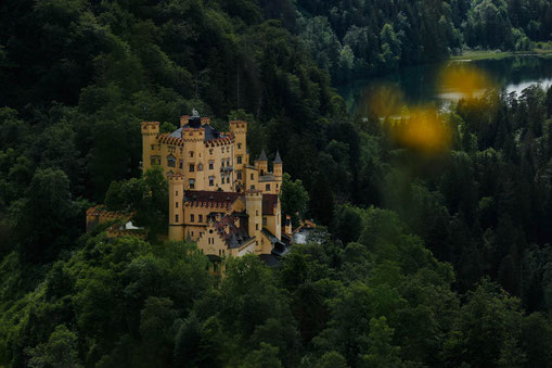 Hohenschwangau Castle close to Neuschwanstein Castle, roadtrip Bavaria, Germany