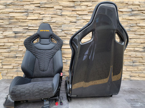 Carbon Cover Recaro Schalensitze Motorsport Set Fahrer und Beifahrer -  Individual Interiors