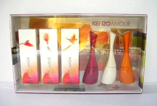 2007 - COFFRET KENZOAMOUR : 3 MINIATURES AVEC LEURS BOÎTES