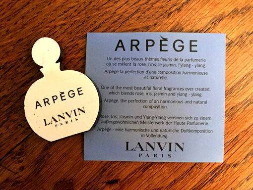JEANNE LANVIN - ARPEGE : VERSO DE LA CERAMIQUE